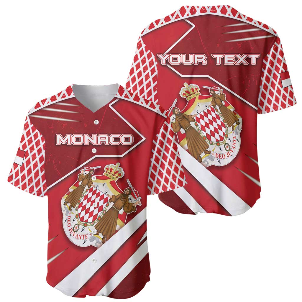 Personalized Monaco Baseball Jersey Coat Of Arms Unique Style - Wonder Print Shop
