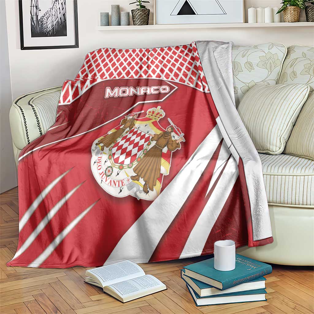 Monaco Blanket Coat Of Arms Unique Style - Wonder Print Shop