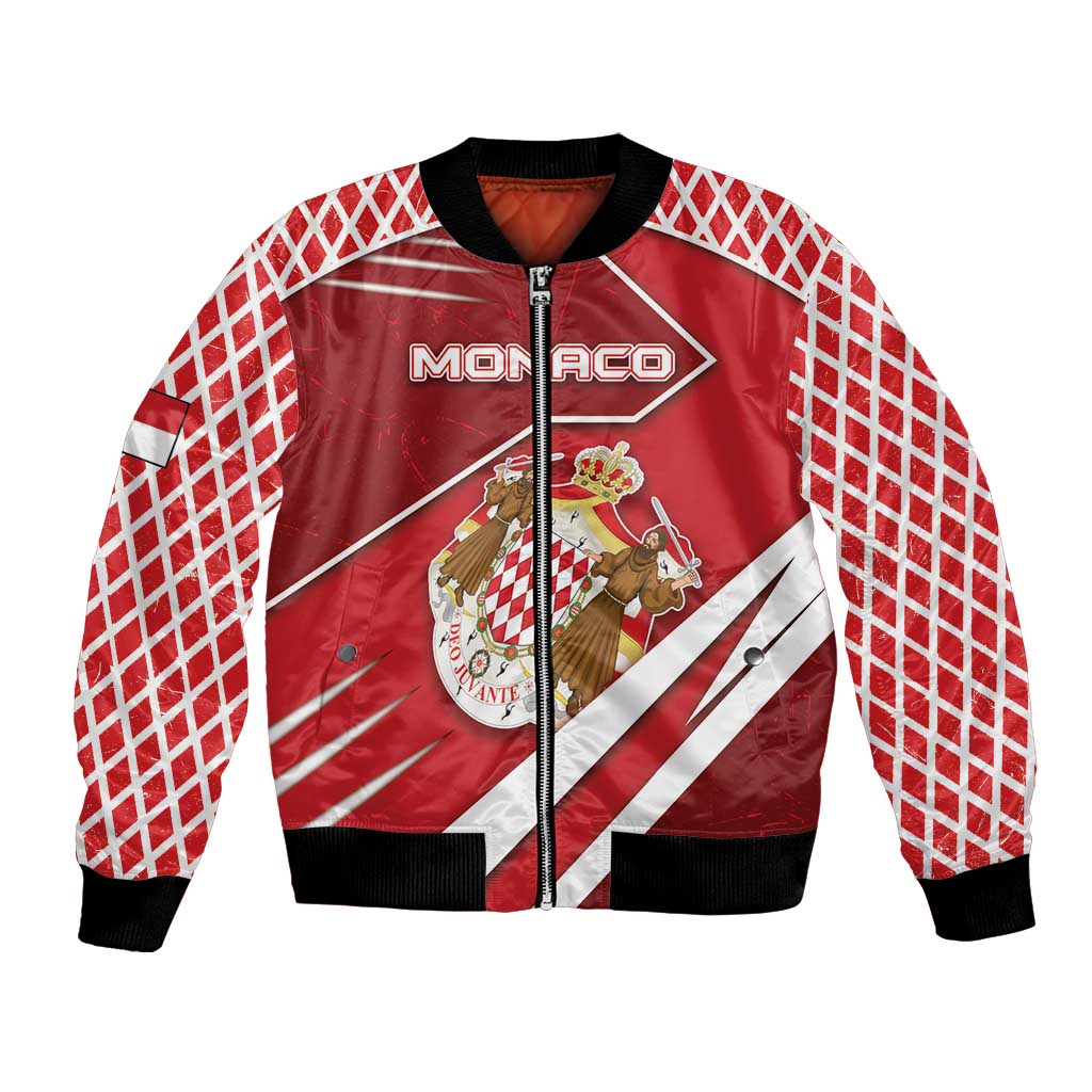 Personalized Monaco Bomber Jacket Coat Of Arms Unique Style - Wonder Print Shop