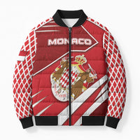 Personalized Monaco Bomber Puffer Jacket Coat Of Arms Unique Style - Wonder Print Shop