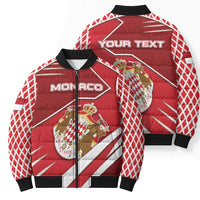 Personalized Monaco Bomber Puffer Jacket Coat Of Arms Unique Style - Wonder Print Shop