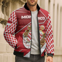Personalized Monaco Bomber Puffer Jacket Coat Of Arms Unique Style - Wonder Print Shop