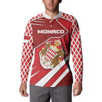 Personalized Monaco Button Sweatshirt Coat Of Arms Unique Style - Wonder Print Shop