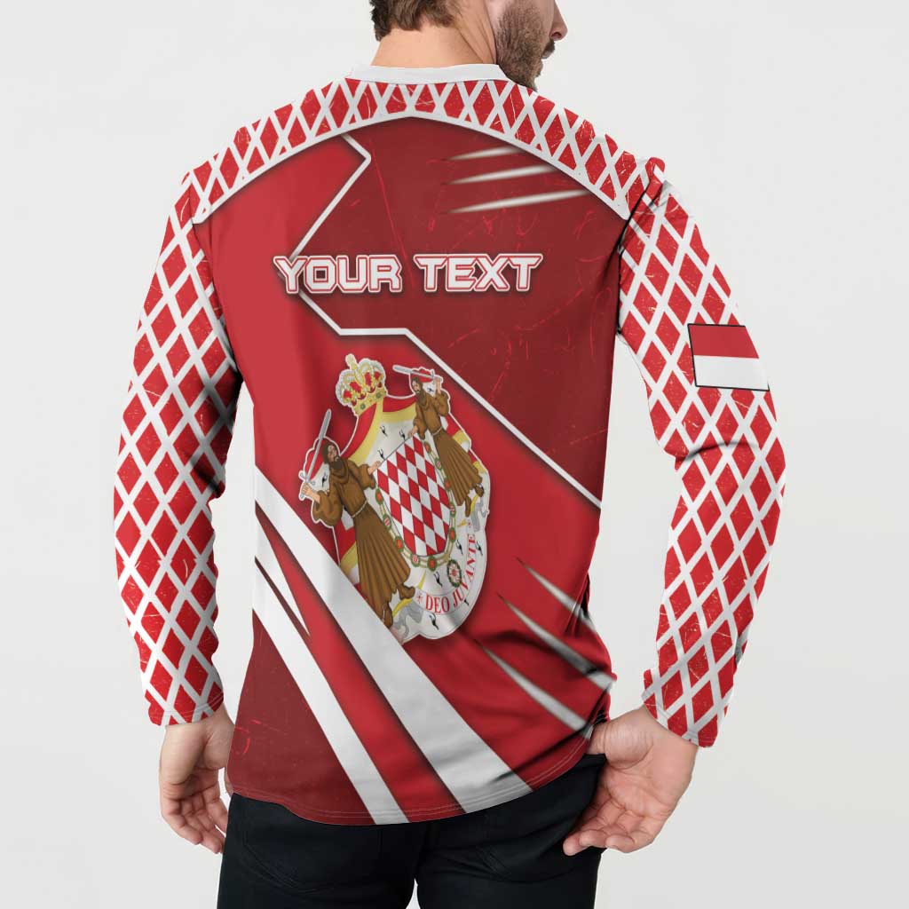 Personalized Monaco Button Sweatshirt Coat Of Arms Unique Style - Wonder Print Shop