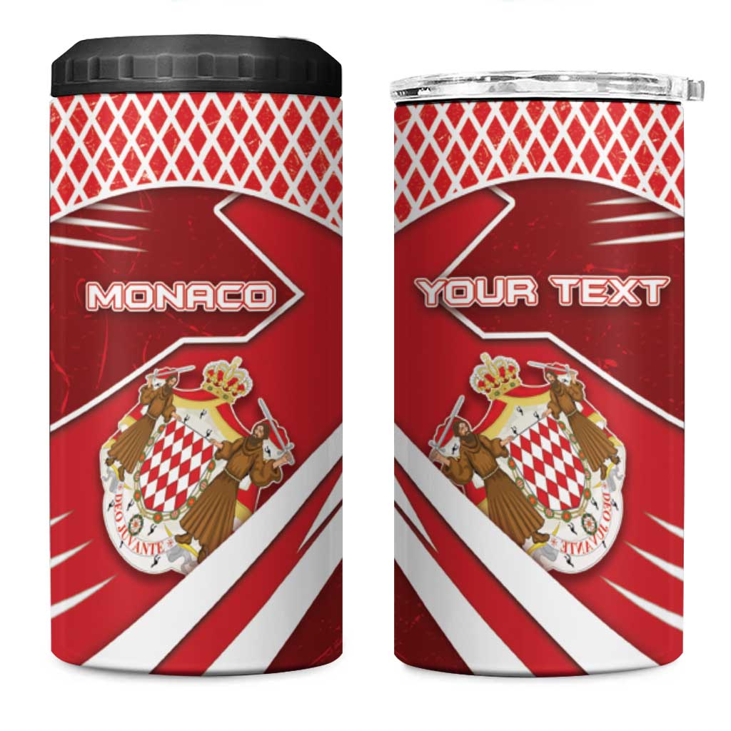 Personalized Monaco 4 in 1 Can Cooler Tumbler Coat Of Arms Unique Style - Wonder Print Shop