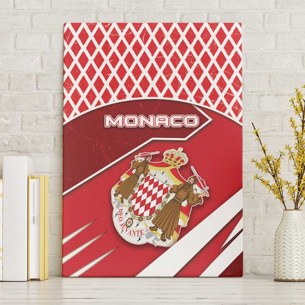 Monaco Canvas Wall Art Coat Of Arms Unique Style - Wonder Print Shop