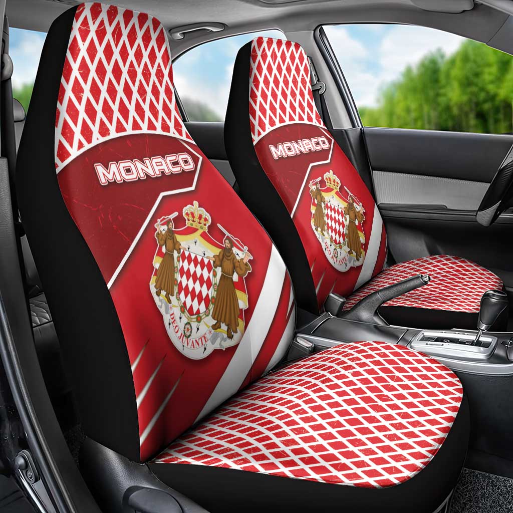 Monaco Car Seat Cover Coat Of Arms Unique Style - Wonder Print Shop
