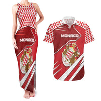 Personalized Monaco Couples Matching Tank Maxi Dress and Hawaiian Shirt Coat Of Arms Unique Style - Wonder Print Shop