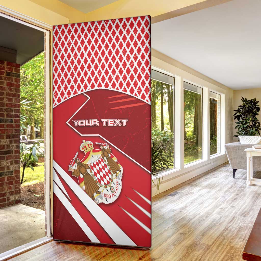 Monaco Door Cover Coat Of Arms Unique Style - Wonder Print Shop