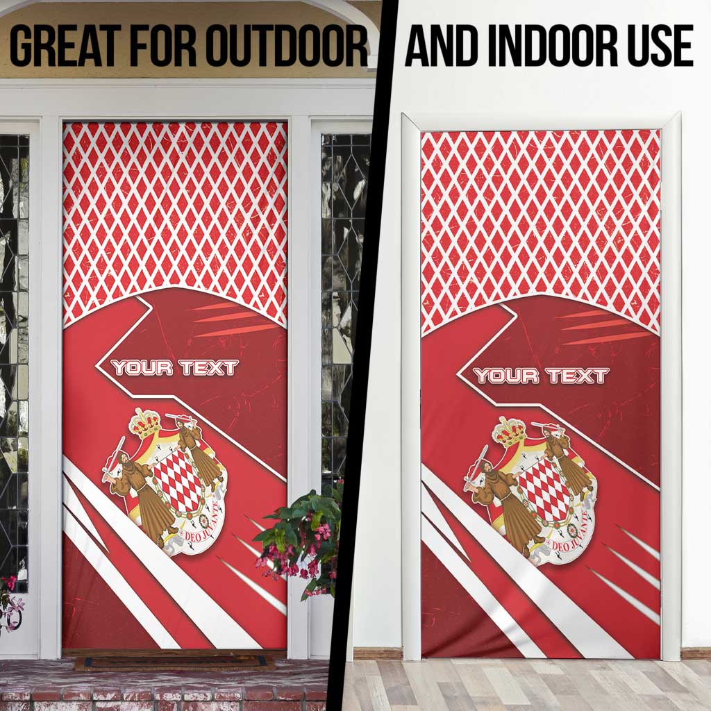 Monaco Door Cover Coat Of Arms Unique Style - Wonder Print Shop