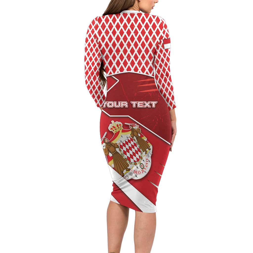 Personalized Monaco Family Matching Long Sleeve Bodycon Dress and Hawaiian Shirt Coat Of Arms Unique Style - Wonder Print Shop