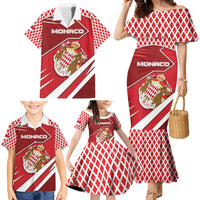 Personalized Monaco Family Matching Mermaid Dress and Hawaiian Shirt Coat Of Arms Unique Style - Wonder Print Shop
