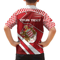 Personalized Monaco Family Matching Off The Shoulder Long Sleeve Dress and Hawaiian Shirt Coat Of Arms Unique Style - Wonder Print Shop