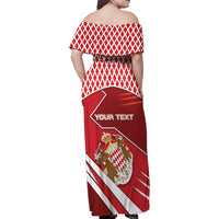Personalized Monaco Family Matching Off Shoulder Maxi Dress and Hawaiian Shirt Coat Of Arms Unique Style - Wonder Print Shop