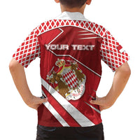 Personalized Monaco Family Matching Off Shoulder Short Dress and Hawaiian Shirt Coat Of Arms Unique Style - Wonder Print Shop