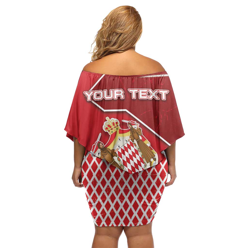 Personalized Monaco Family Matching Off Shoulder Short Dress and Hawaiian Shirt Coat Of Arms Unique Style - Wonder Print Shop