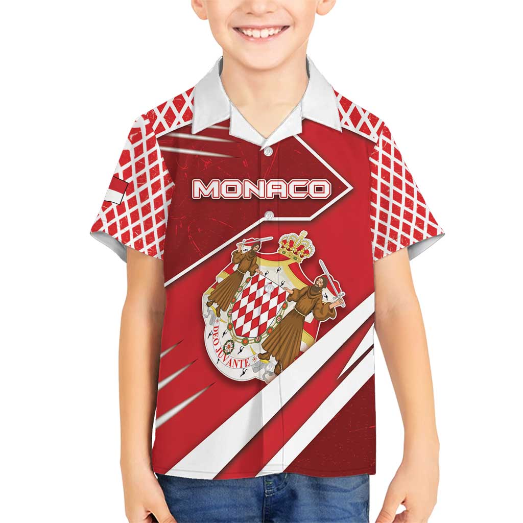 Personalized Monaco Family Matching Off Shoulder Short Dress and Hawaiian Shirt Coat Of Arms Unique Style - Wonder Print Shop