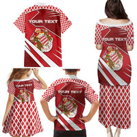 Personalized Monaco Family Matching Puletasi and Hawaiian Shirt Coat Of Arms Unique Style - Wonder Print Shop