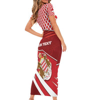 Personalized Monaco Family Matching Short Sleeve Bodycon Dress and Hawaiian Shirt Coat Of Arms Unique Style - Wonder Print Shop