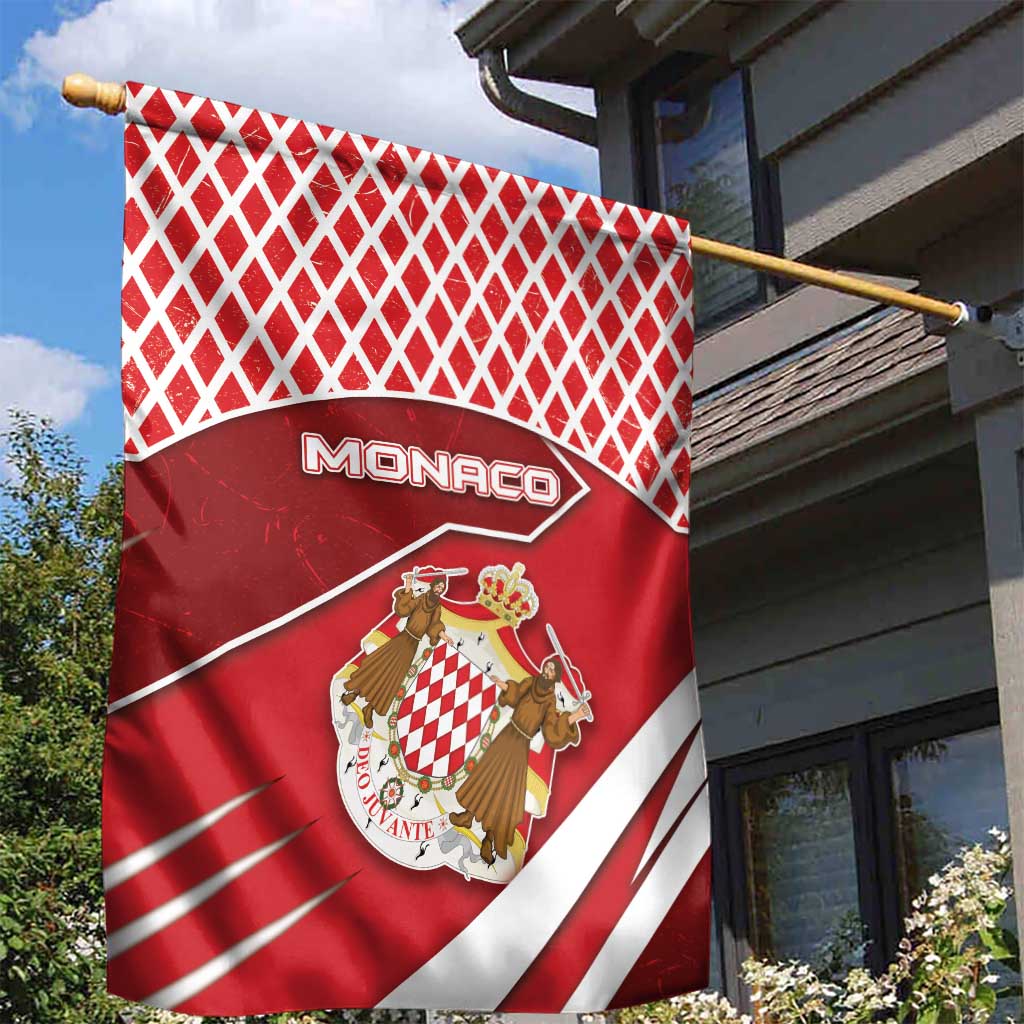 Monaco Garden Flag Coat Of Arms Unique Style - Wonder Print Shop
