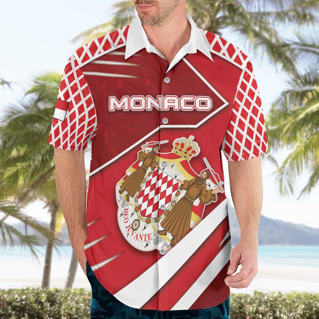 Personalized Monaco Hawaiian Shirt Coat Of Arms Unique Style - Wonder Print Shop