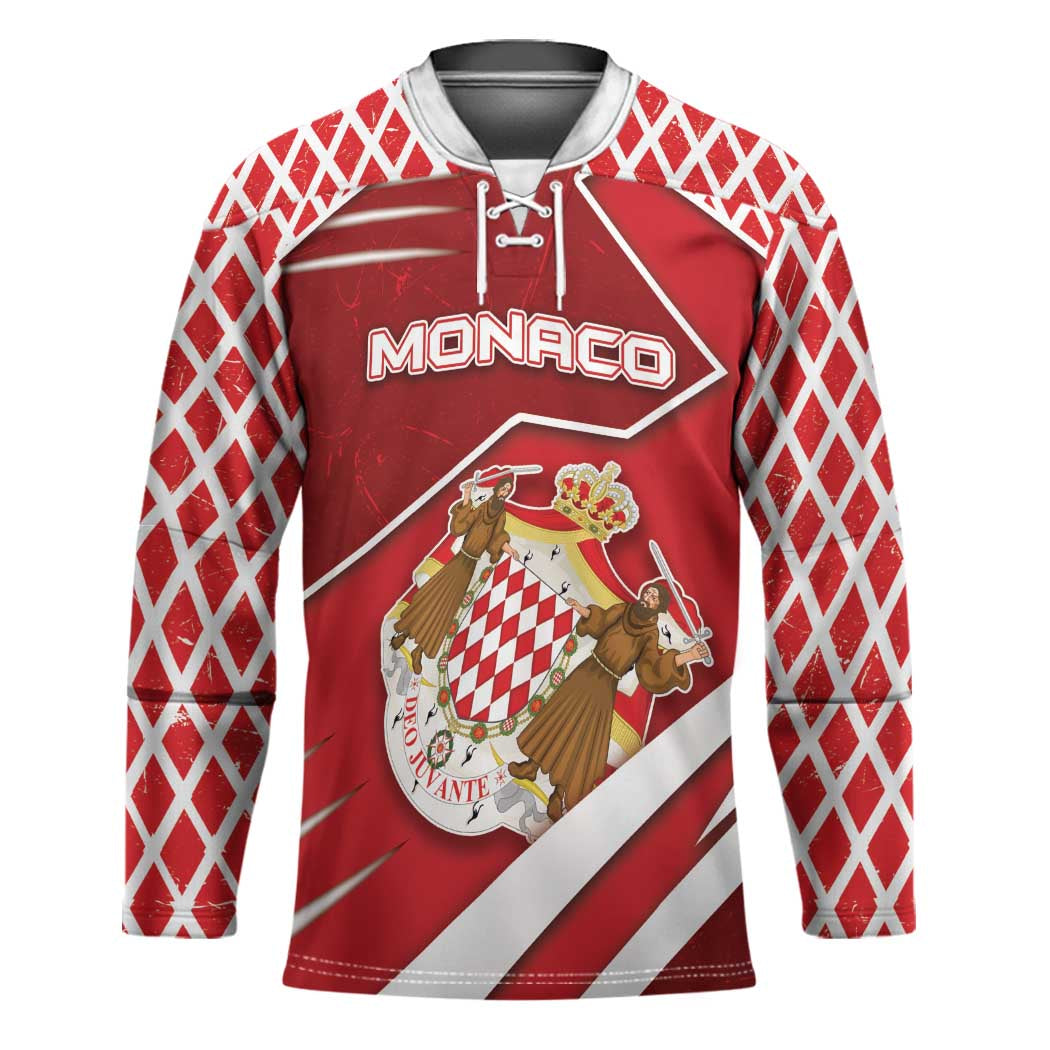 Personalized Monaco Hockey Jersey Coat Of Arms Unique Style - Wonder Print Shop
