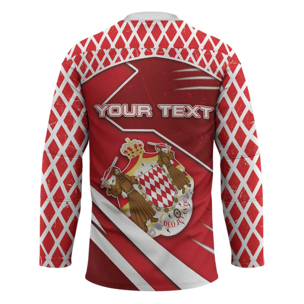 Personalized Monaco Hockey Jersey Coat Of Arms Unique Style - Wonder Print Shop