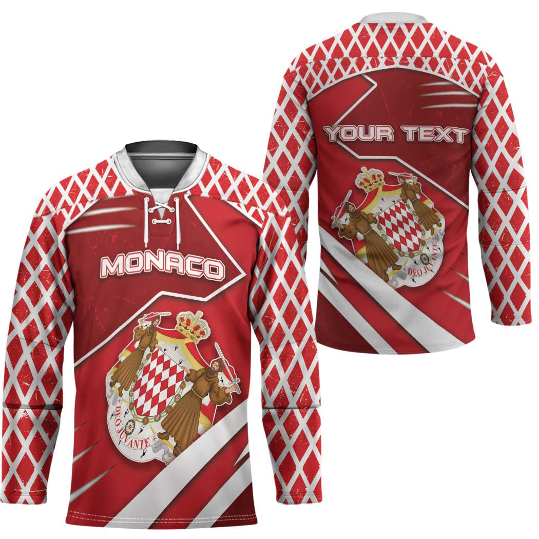 Personalized Monaco Hockey Jersey Coat Of Arms Unique Style - Wonder Print Shop