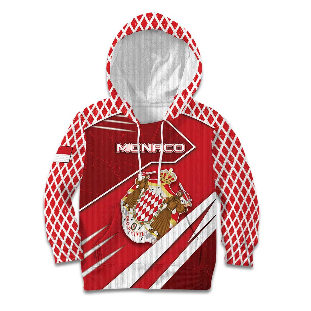 Personalized Monaco Kid Hoodie Coat Of Arms Unique Style - Wonder Print Shop