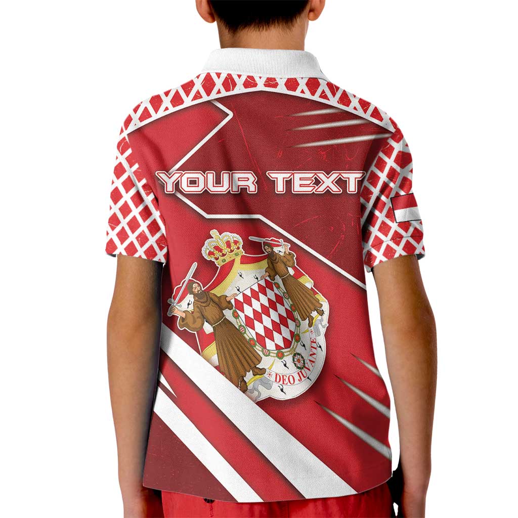 Personalized Monaco Kid Polo Shirt Coat Of Arms Unique Style - Wonder Print Shop