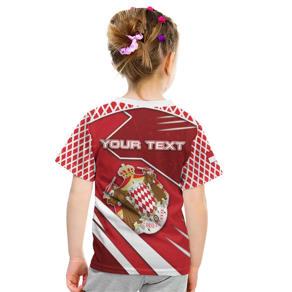 Personalized Monaco Kid T Shirt Coat Of Arms Unique Style - Wonder Print Shop