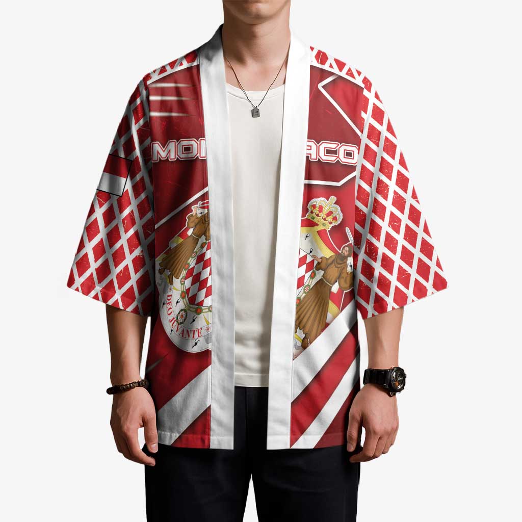 Personalized Monaco Kimono Coat Of Arms Unique Style - Wonder Print Shop