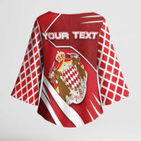 Personalized Monaco Kimono Sleeve Blouse Coat Of Arms Unique Style - Wonder Print Shop