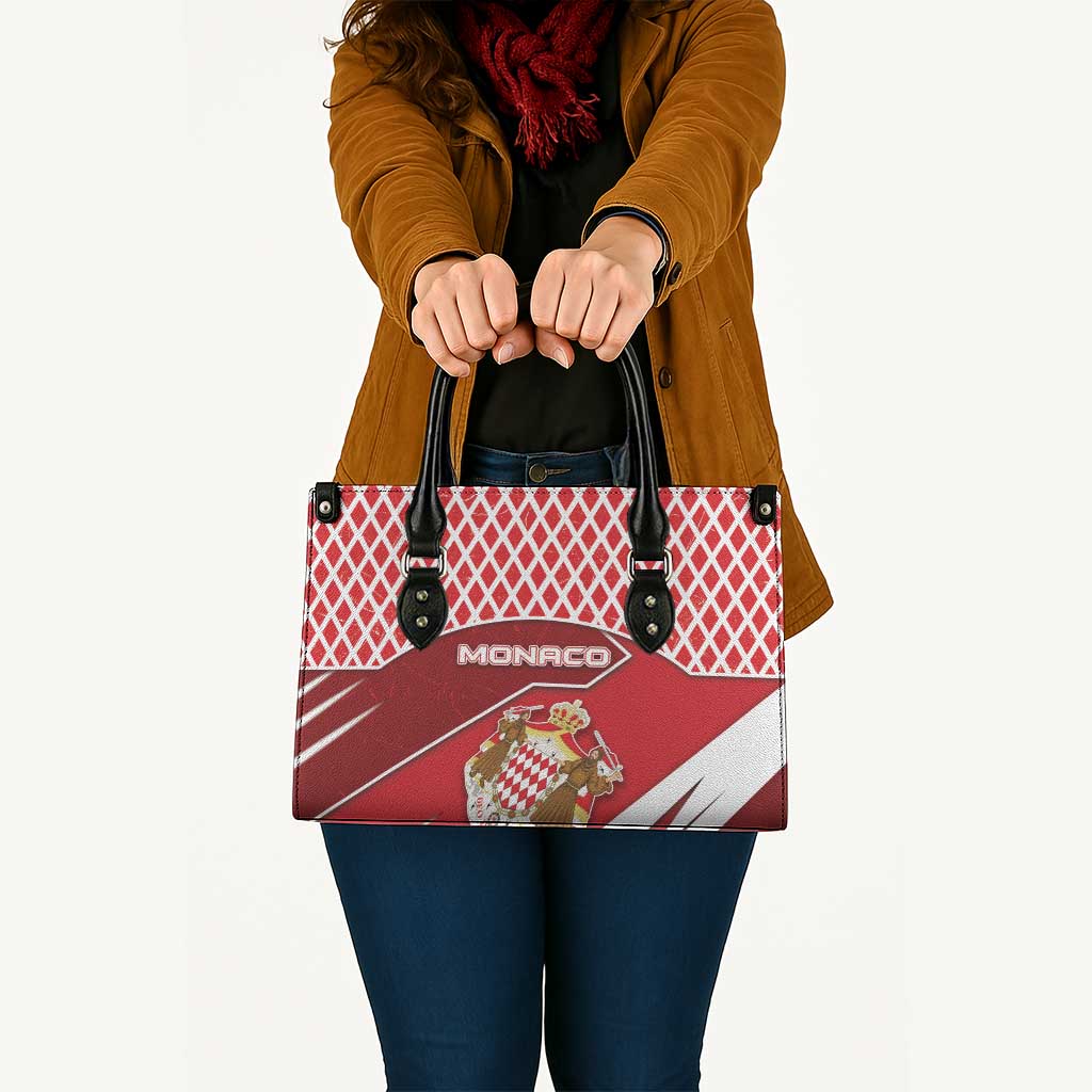 Monaco Leather Bag Coat Of Arms Unique Style - Wonder Print Shop