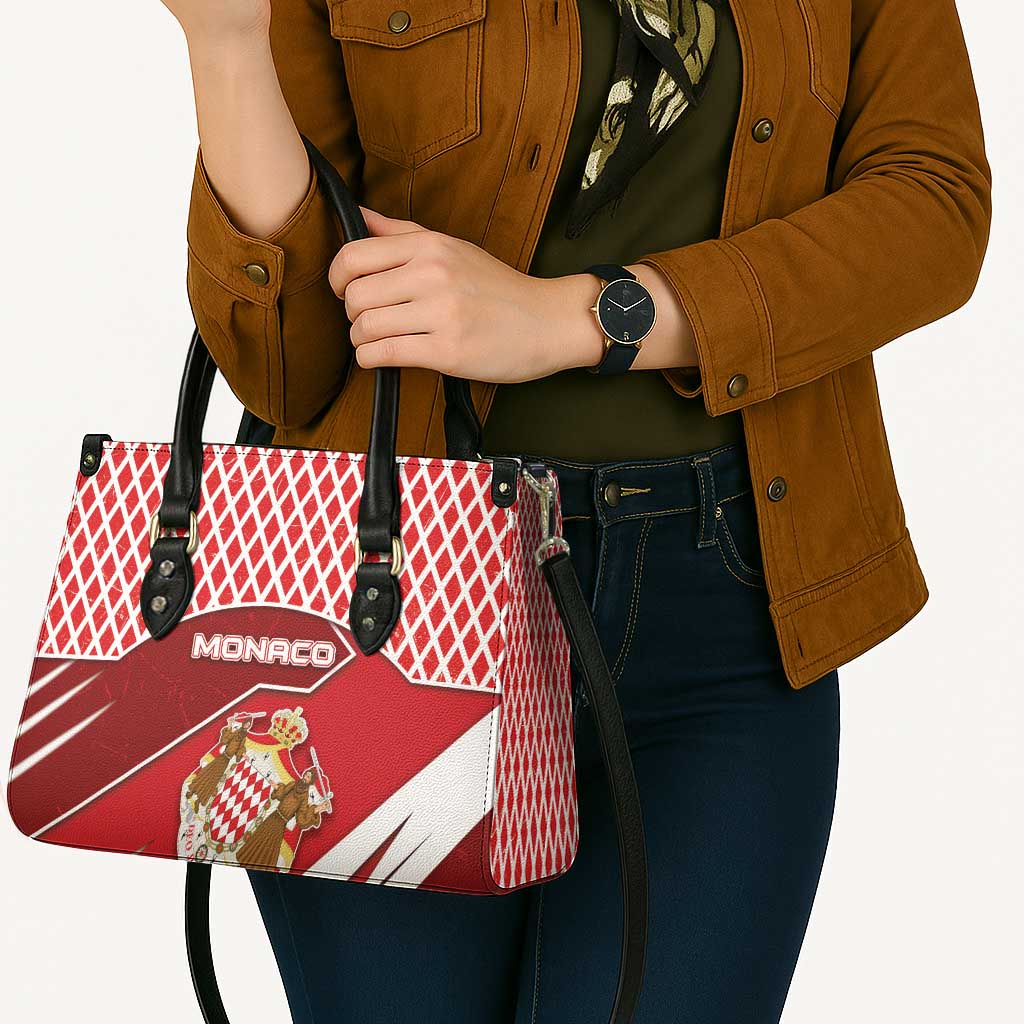 Monaco Leather Bag Coat Of Arms Unique Style - Wonder Print Shop