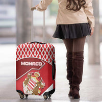 Monaco Luggage Cover Coat Of Arms Unique Style - Wonder Print Shop