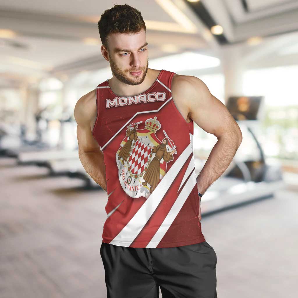 Personalized Monaco Men Tank Top Coat Of Arms Unique Style - Wonder Print Shop