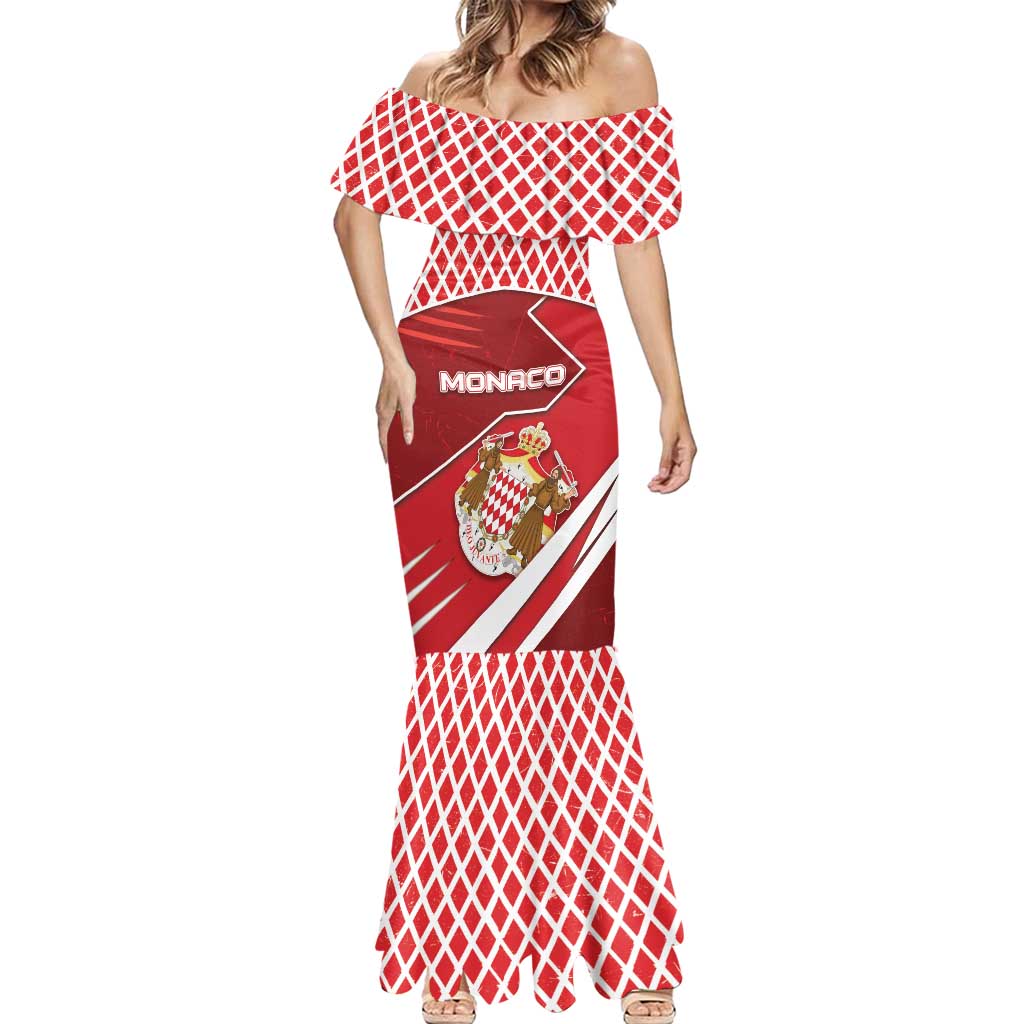 Personalized Monaco Mermaid Dress Coat Of Arms Unique Style - Wonder Print Shop