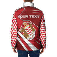 Personalized Monaco Padded Jacket Coat Of Arms Unique Style - Wonder Print Shop