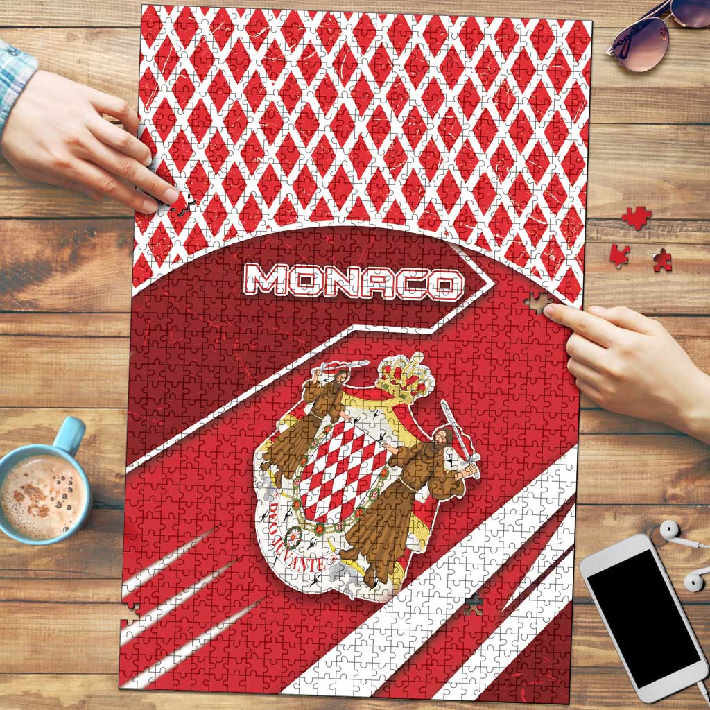 Monaco Puzzle Coat Of Arms Unique Style - Wonder Print Shop
