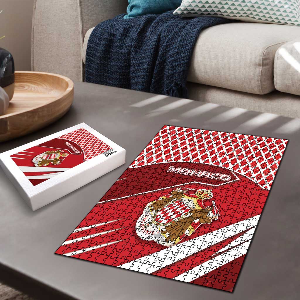 Monaco Puzzle Coat Of Arms Unique Style - Wonder Print Shop