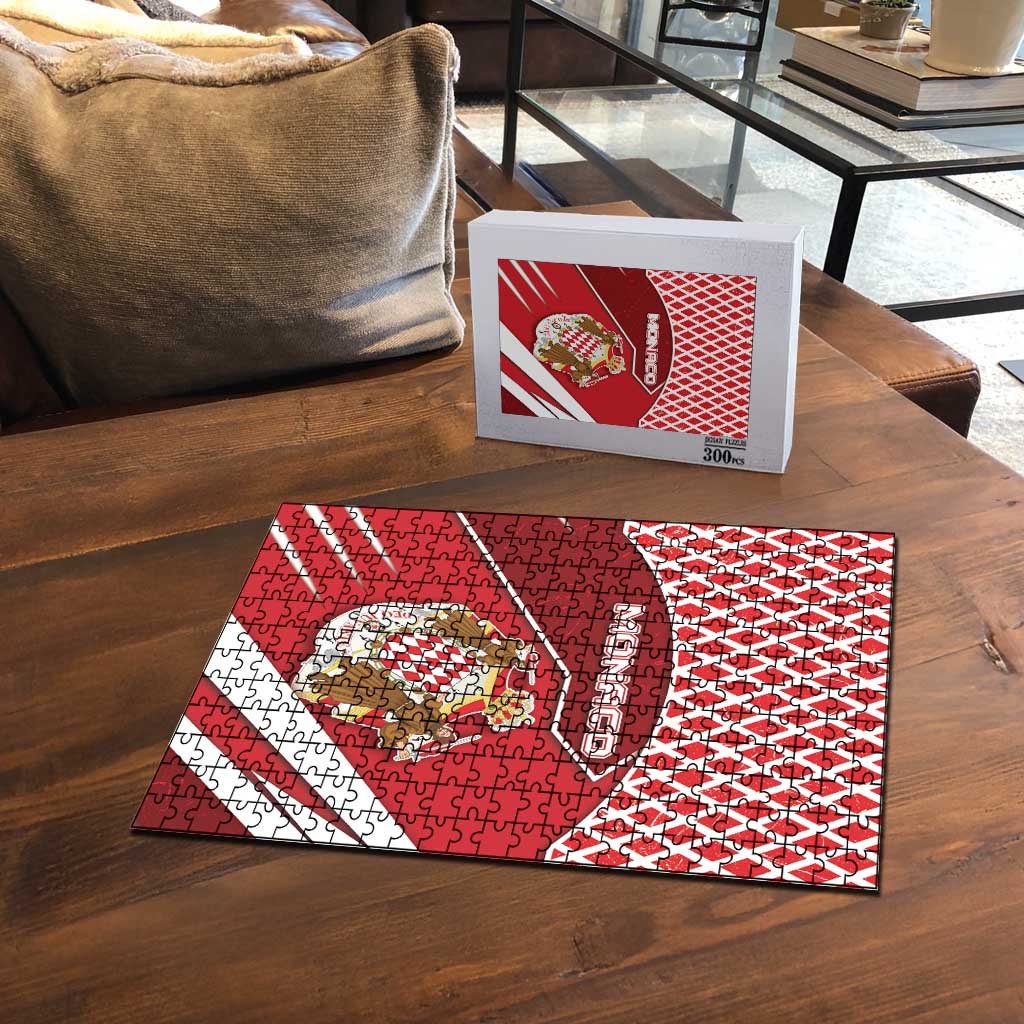 Monaco Puzzle Coat Of Arms Unique Style - Wonder Print Shop
