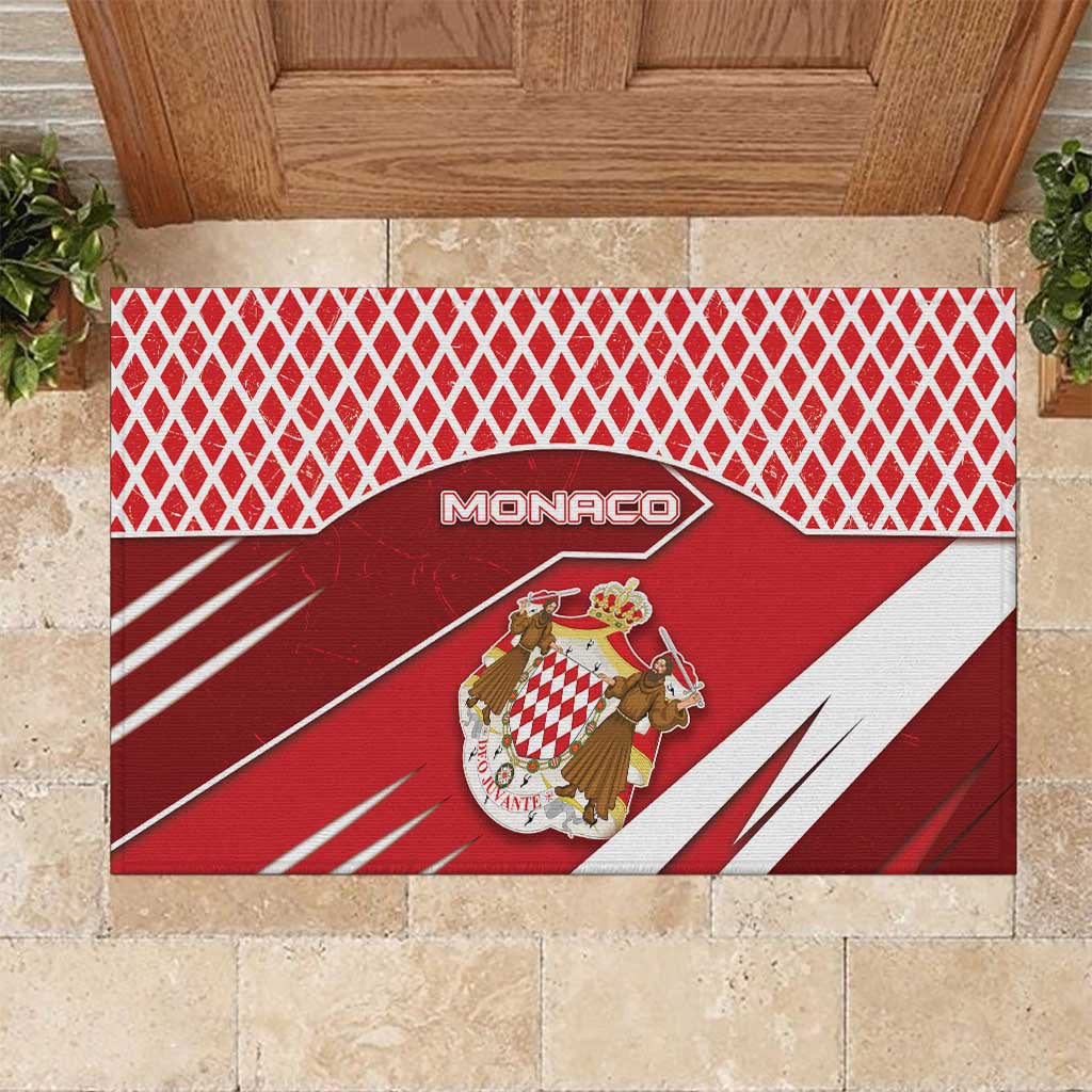 Monaco Rubber Doormat Coat Of Arms Unique Style - Wonder Print Shop
