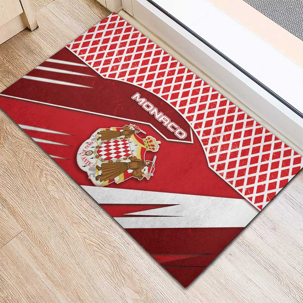 Monaco Rubber Doormat Coat Of Arms Unique Style - Wonder Print Shop