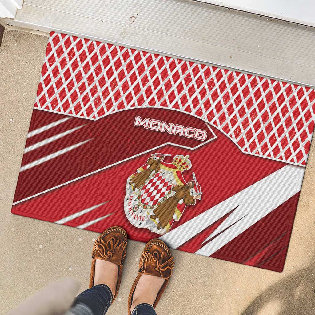 Monaco Rubber Doormat Coat Of Arms Unique Style - Wonder Print Shop