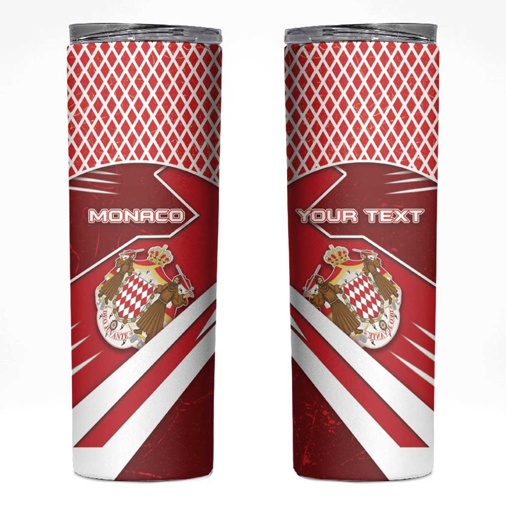 Personalized Monaco Skinny Tumbler Coat Of Arms Unique Style - Wonder Print Shop