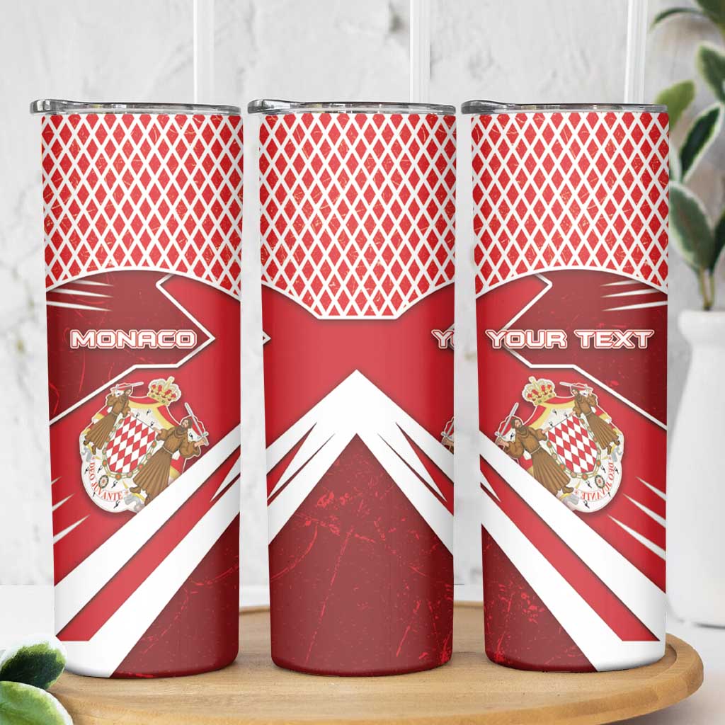 Personalized Monaco Skinny Tumbler Coat Of Arms Unique Style - Wonder Print Shop