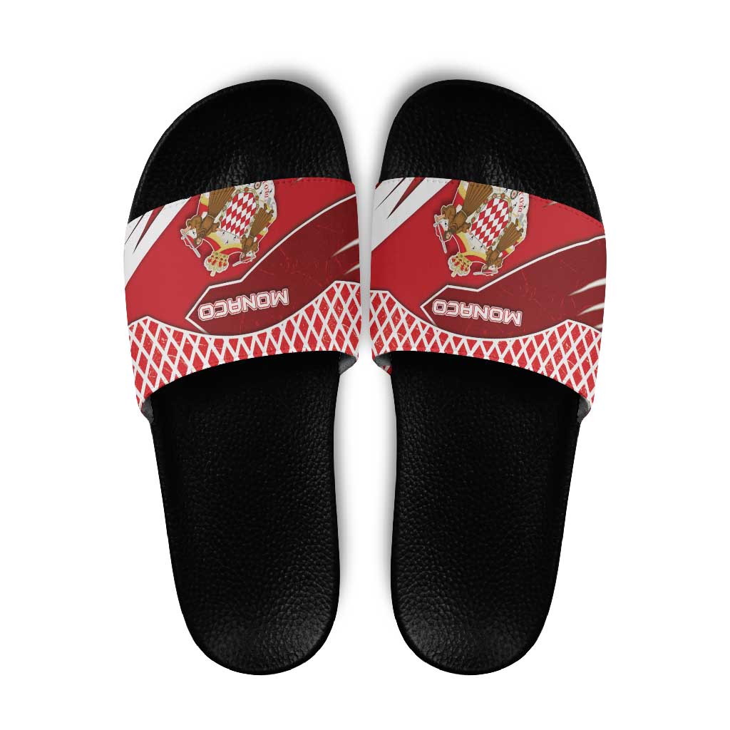 Monaco Slide Sandals Coat Of Arms Unique Style - Wonder Print Shop