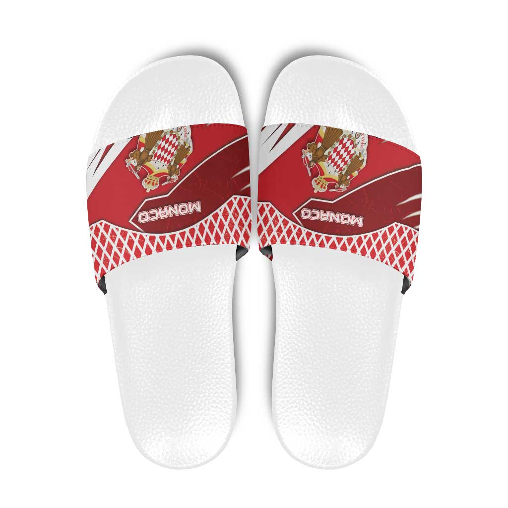 Monaco Slide Sandals Coat Of Arms Unique Style - Wonder Print Shop