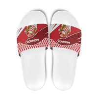 Monaco Slide Sandals Coat Of Arms Unique Style - Wonder Print Shop